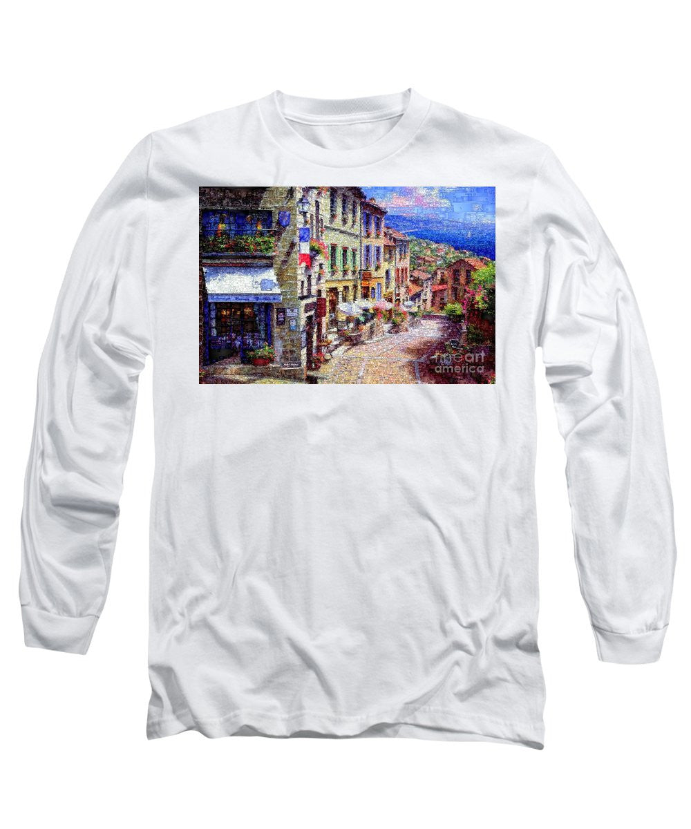 Long Sleeve T-Shirt - Quaint Streets From Nice France.