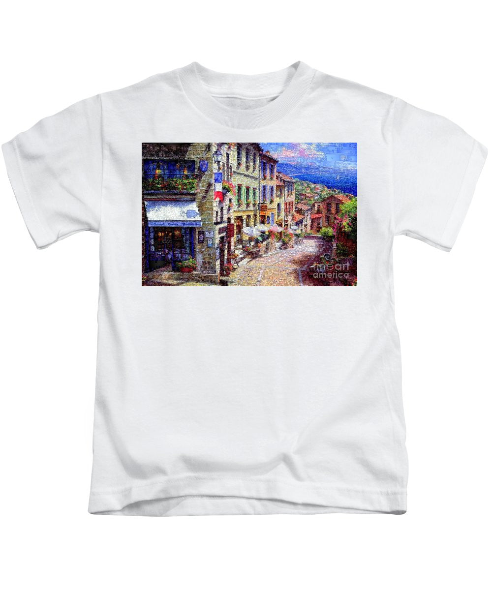 T-shirt pour enfants - Rues pittoresques de Nice, France.