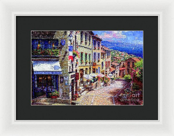 Framed Print - Quaint Streets From Nice France.