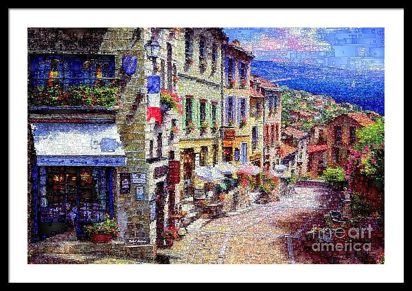 Framed Print - Quaint Streets From Nice France.