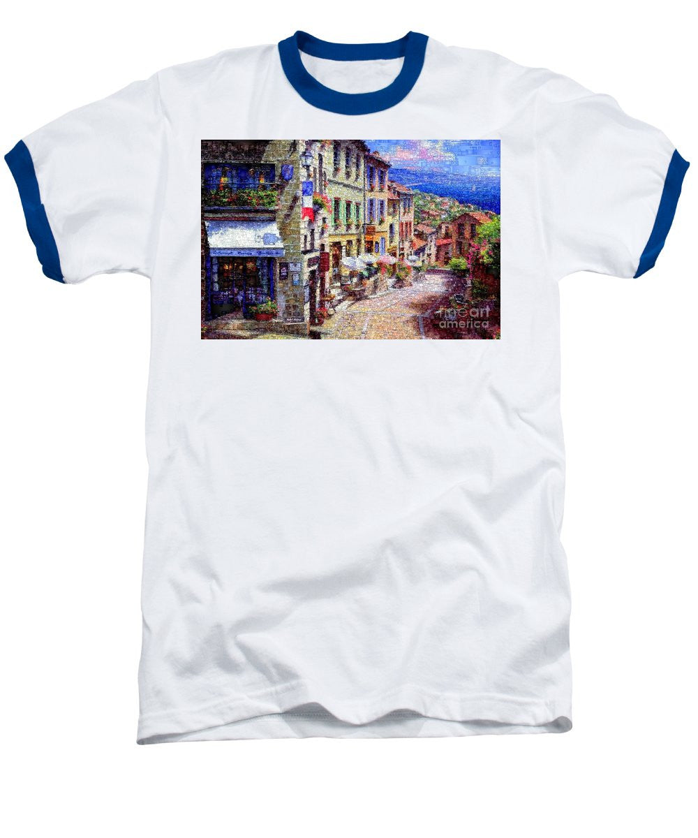 Baseball T-Shirt - Quaint Streets From Nice France.