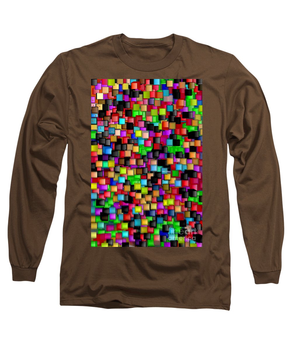 T-shirt à manches longues Rainbow Checkers 2