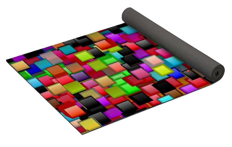 Rainbow Checkers 2 - Yoga Mat