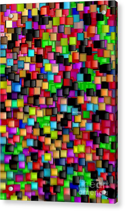 Rainbow Checkers 2 - Acrylic Print