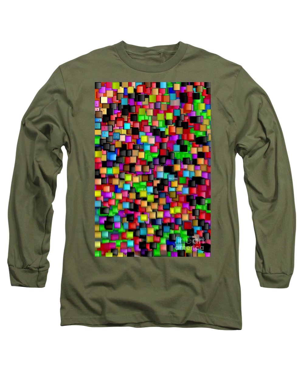 T-shirt à manches longues Rainbow Checkers 2