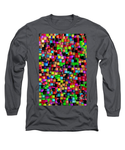 T-shirt à manches longues Rainbow Checkers 2