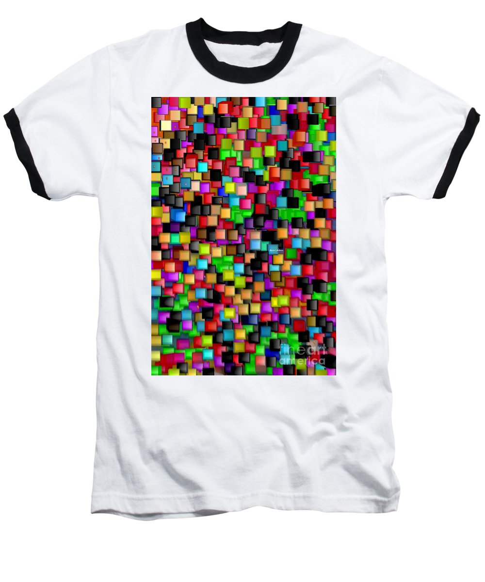 Rainbow Checkers 2 - Baseball T-Shirt