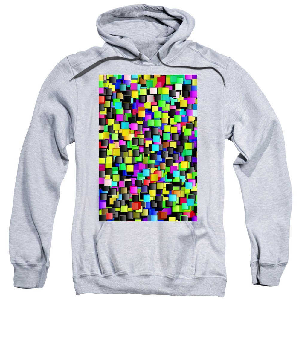 Sweat-shirt à carreaux arc-en-ciel