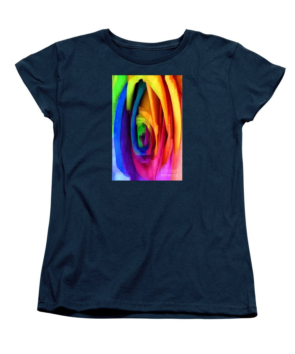 Women's T-Shirt (Standard Cut) - Rainbow Rose