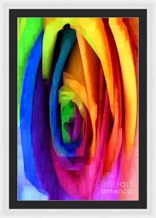 Framed Print - Rainbow Rose