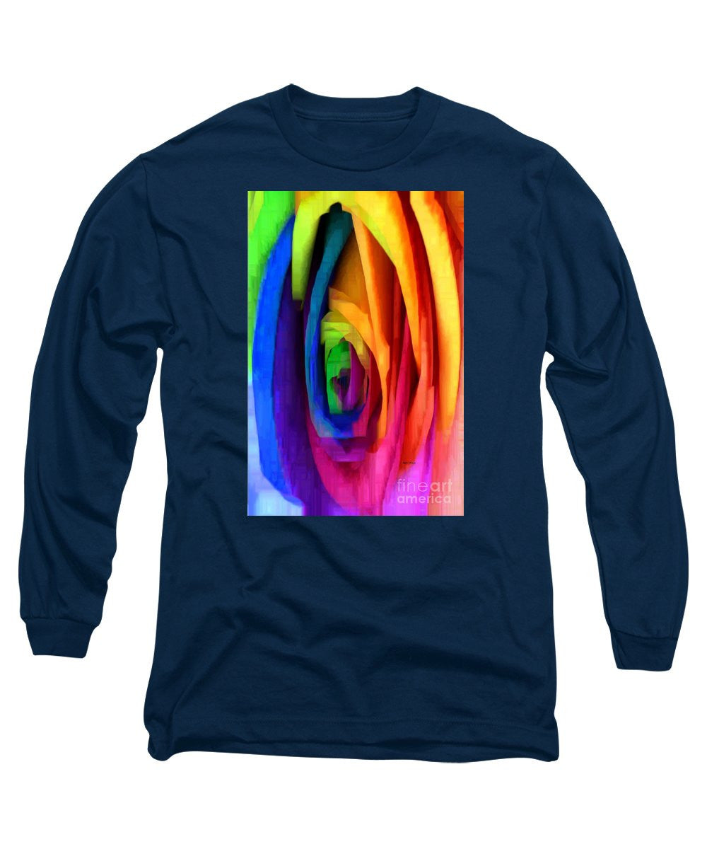 Long Sleeve T-Shirt - Rainbow Rose