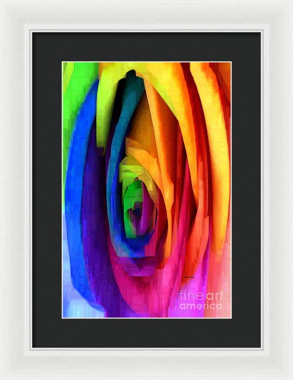 Framed Print - Rainbow Rose