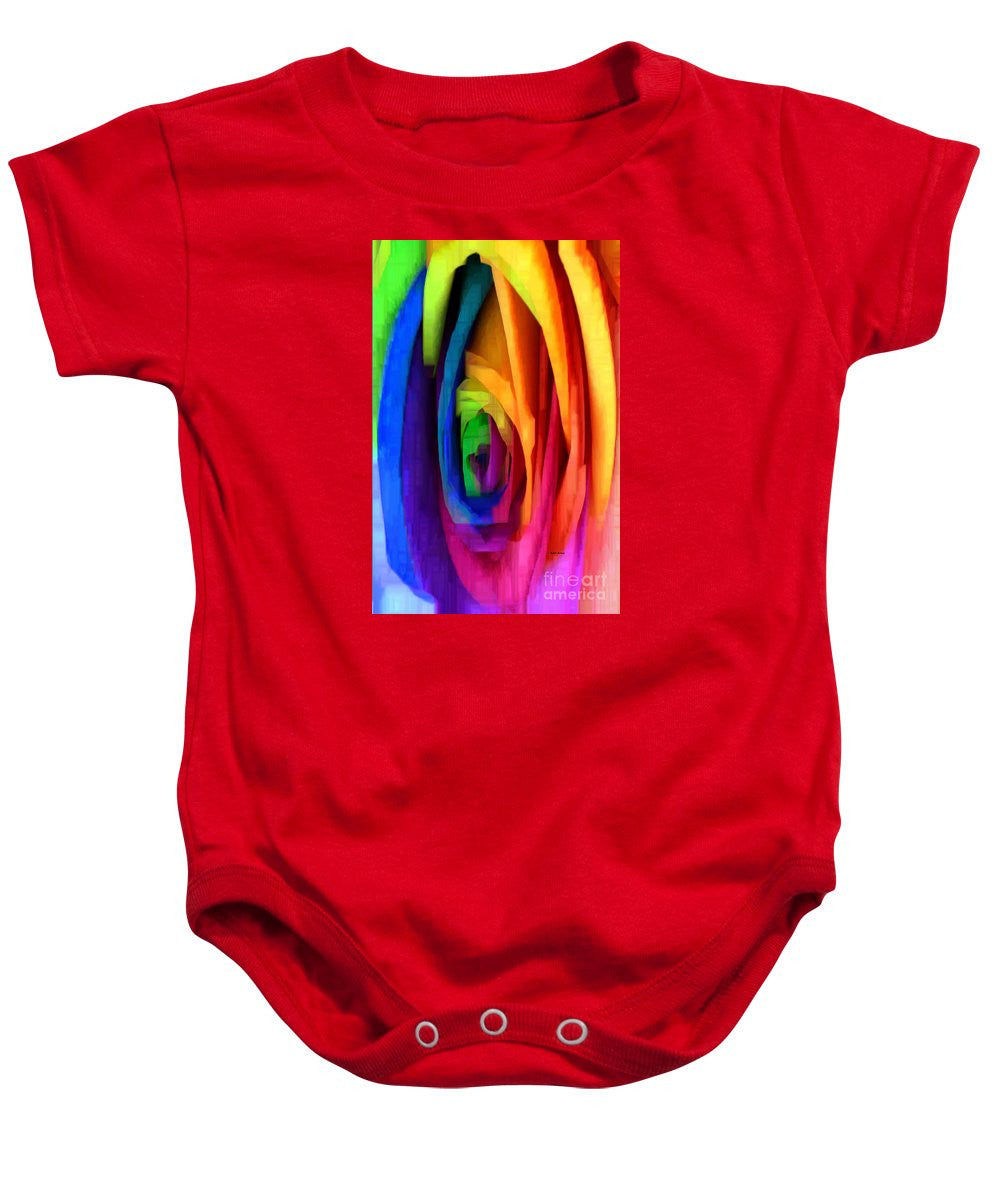 Baby Onesie - Rainbow Rose