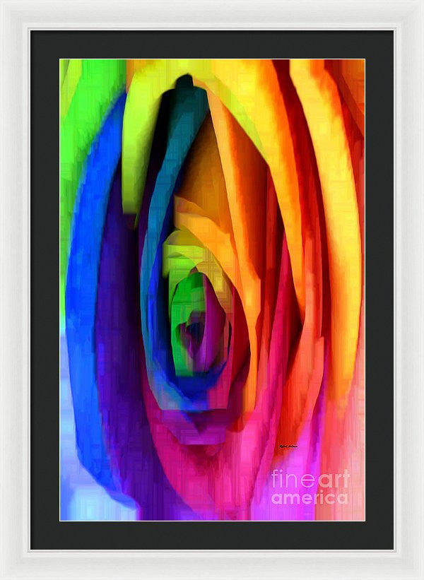 Framed Print - Rainbow Rose