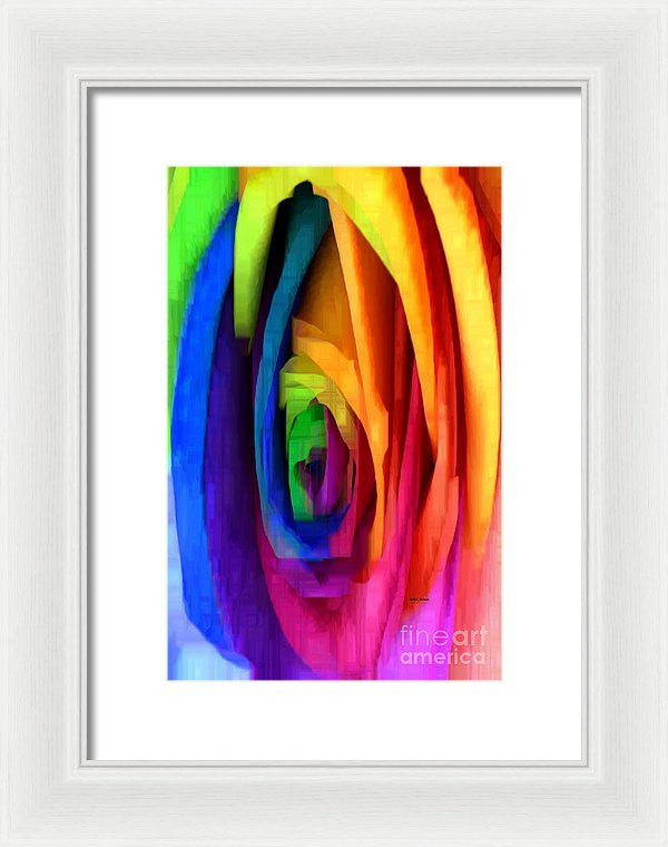 Framed Print - Rainbow Rose