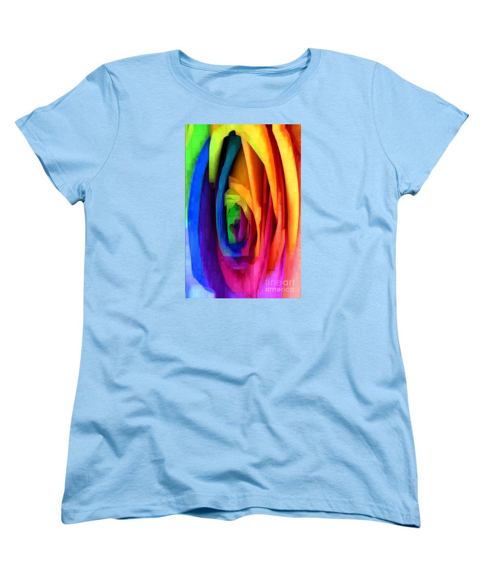 Women's T-Shirt (Standard Cut) - Rainbow Rose