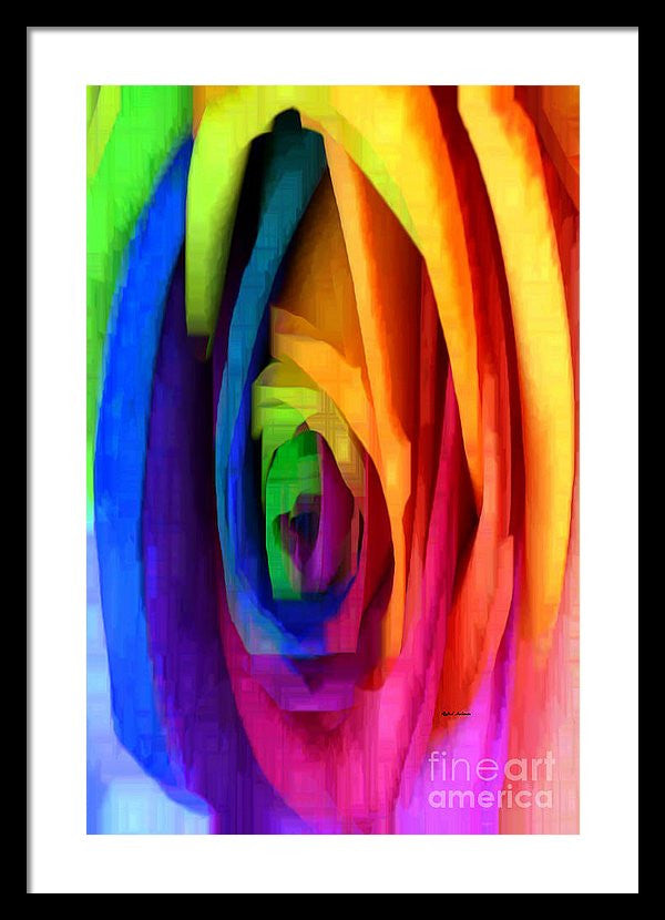 Framed Print - Rainbow Rose