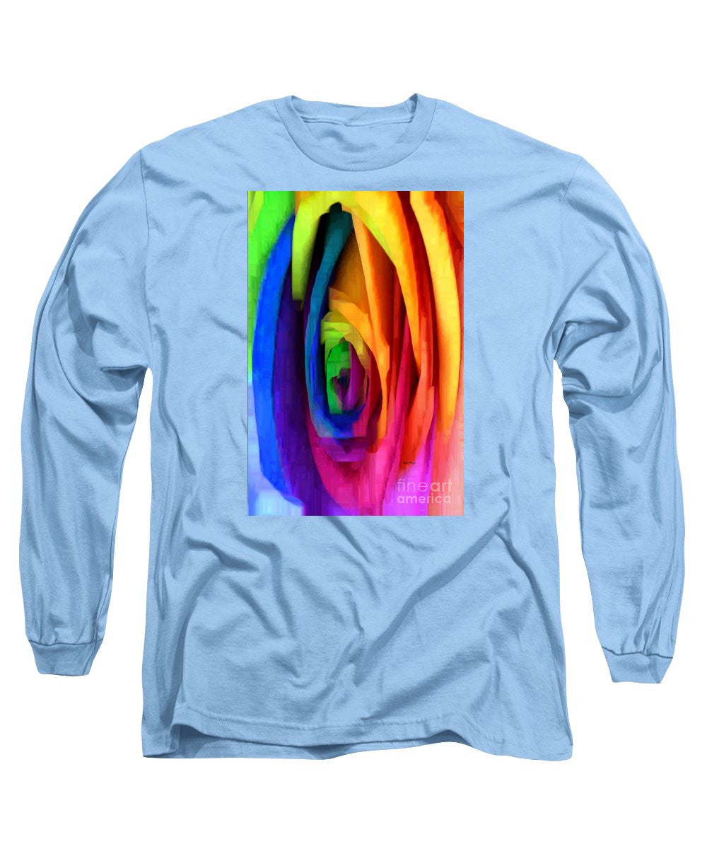 Long Sleeve T-Shirt - Rainbow Rose