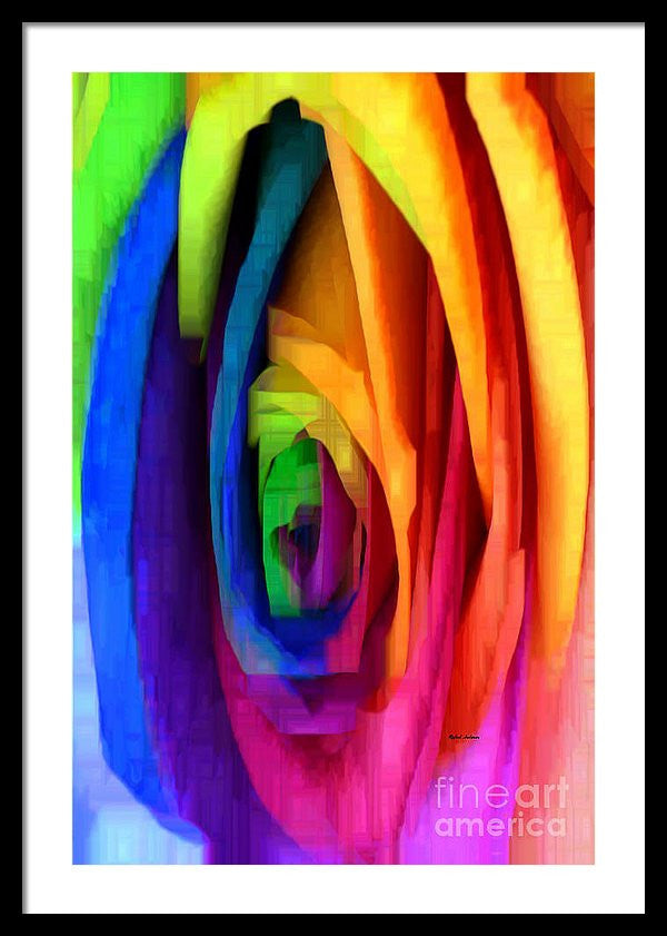 Framed Print - Rainbow Rose