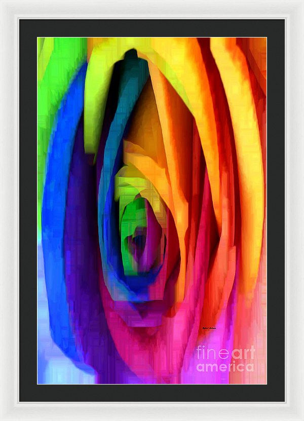 Framed Print - Rainbow Rose