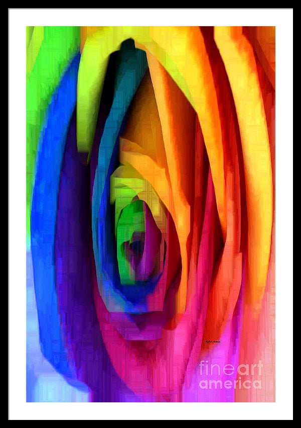 Framed Print - Rainbow Rose