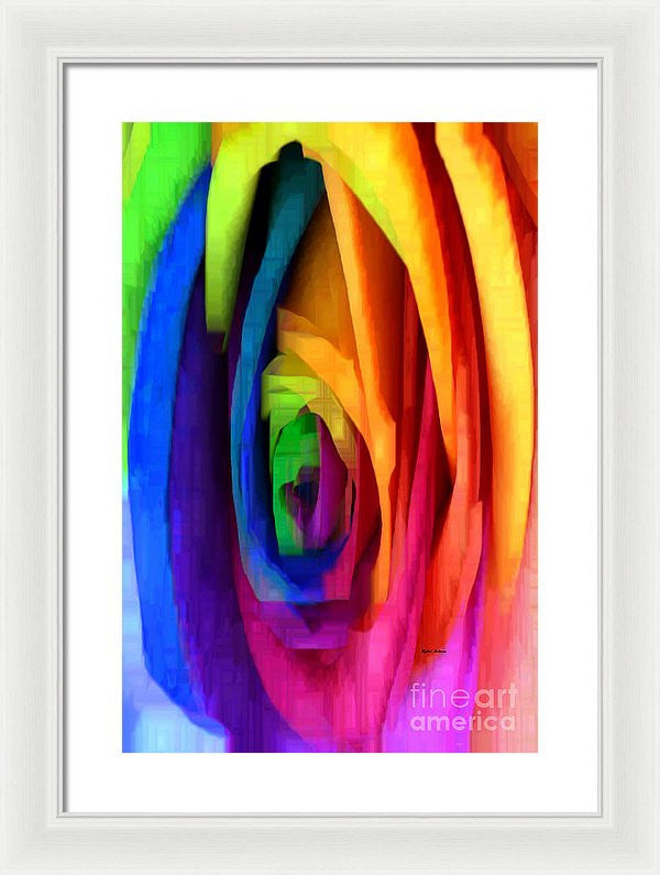 Framed Print - Rainbow Rose