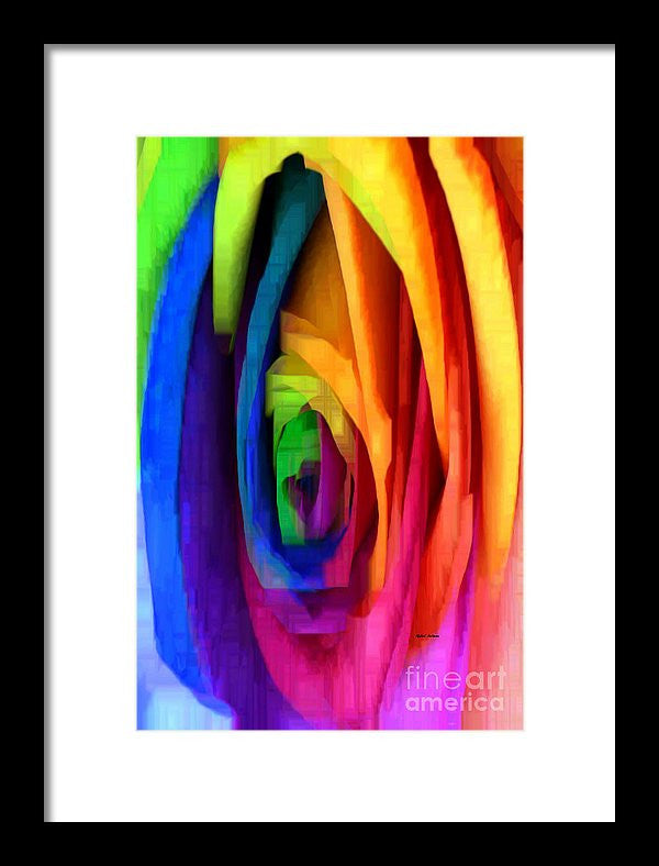 Framed Print - Rainbow Rose