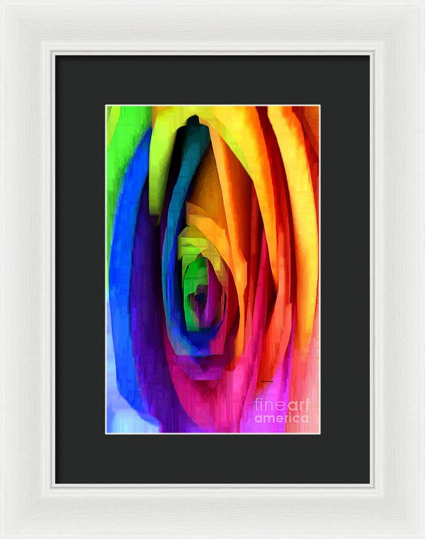 Framed Print - Rainbow Rose