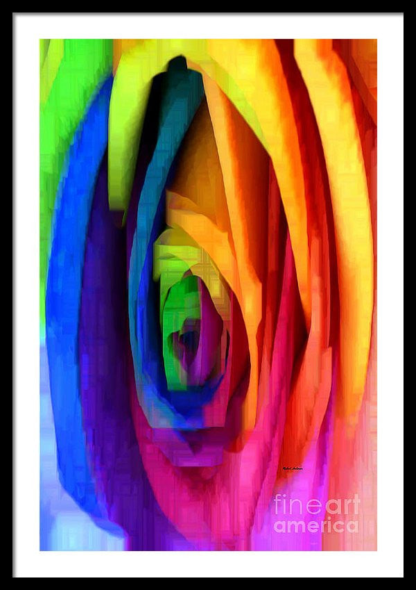 Framed Print - Rainbow Rose