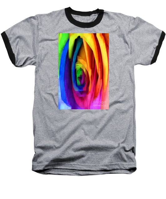 Baseball T-Shirt - Rainbow Rose