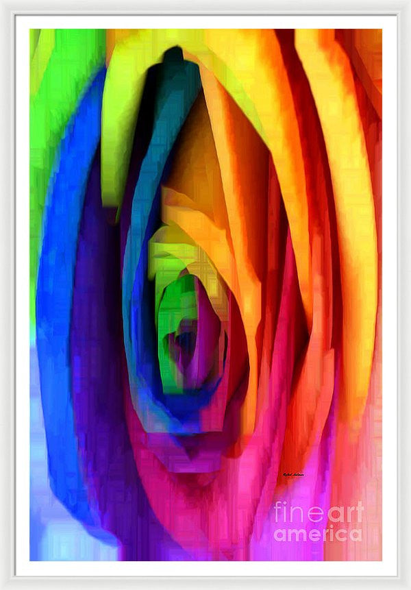 Framed Print - Rainbow Rose