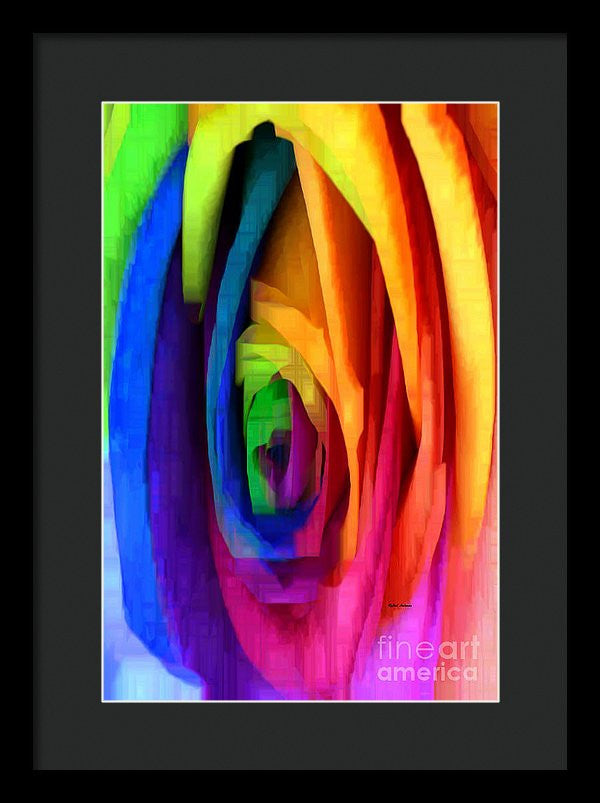 Framed Print - Rainbow Rose