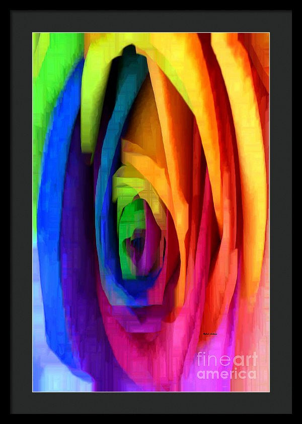 Framed Print - Rainbow Rose