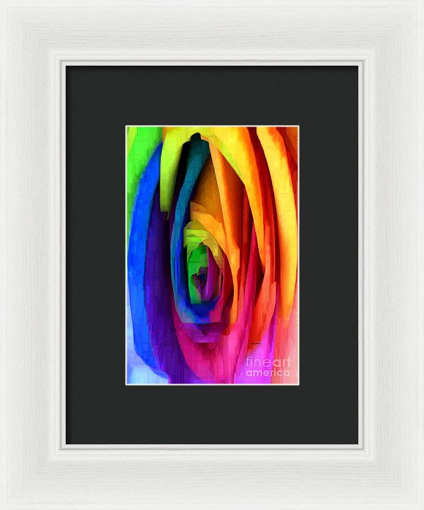 Framed Print - Rainbow Rose