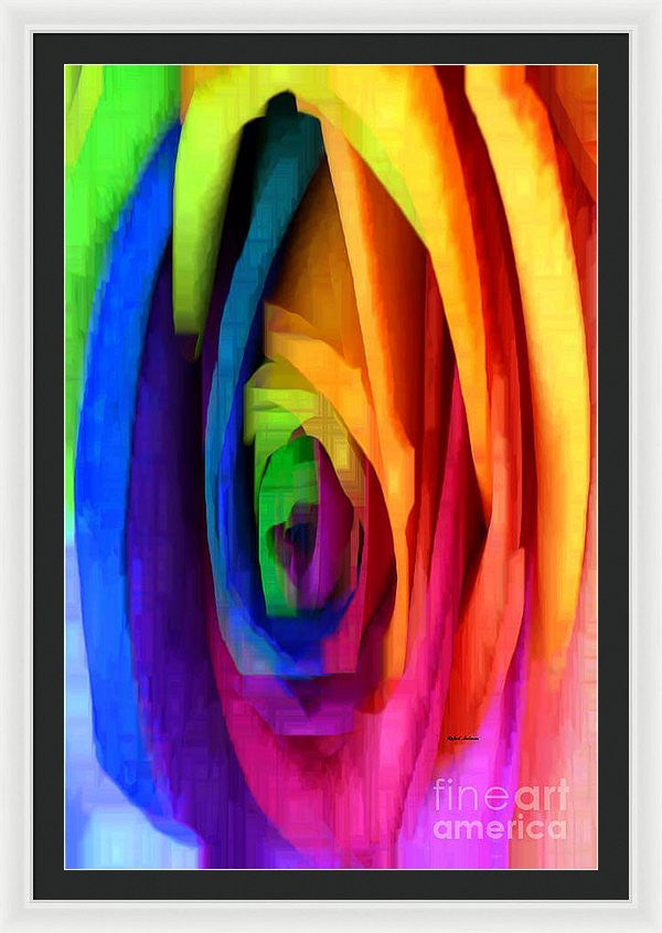 Framed Print - Rainbow Rose