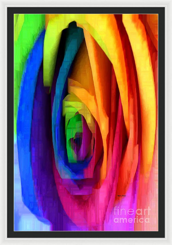 Framed Print - Rainbow Rose