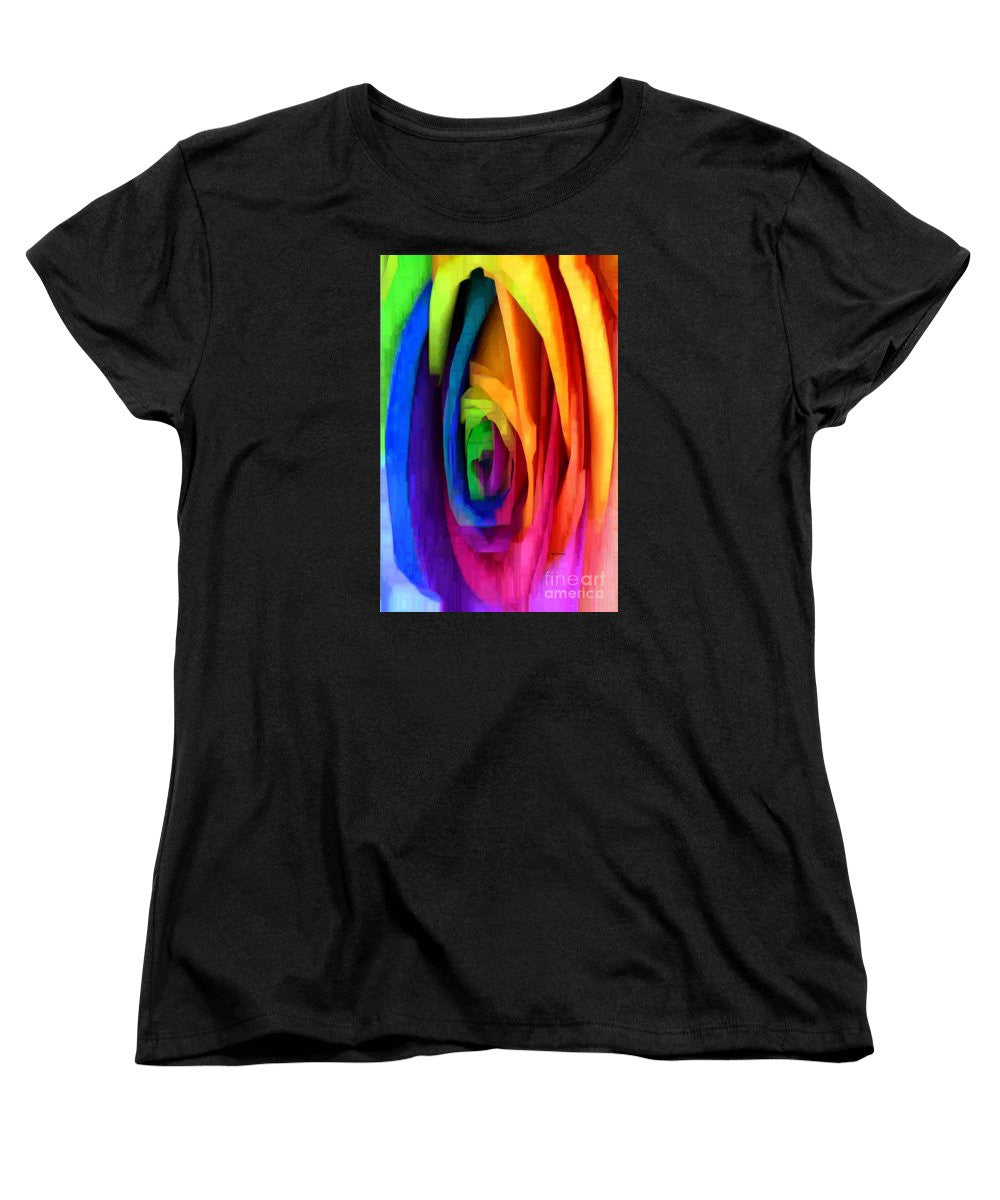 Women's T-Shirt (Standard Cut) - Rainbow Rose