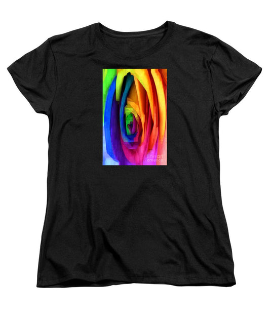 Women's T-Shirt (Standard Cut) - Rainbow Rose