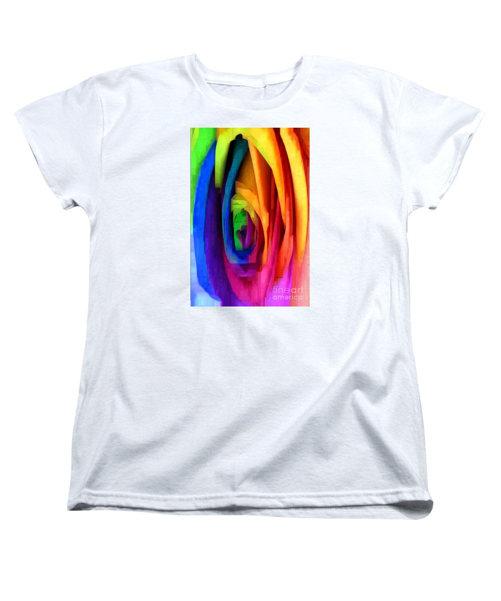 Women's T-Shirt (Standard Cut) - Rainbow Rose