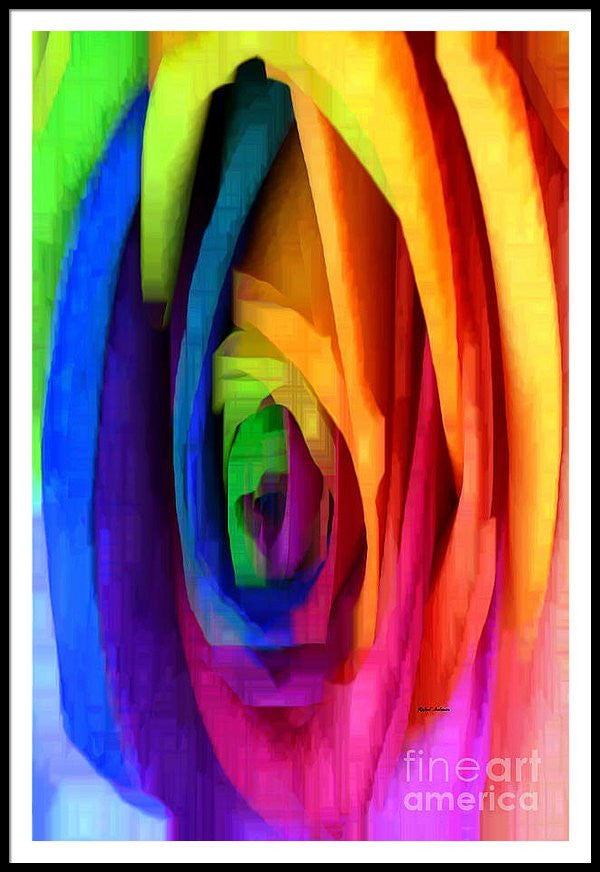 Framed Print - Rainbow Rose