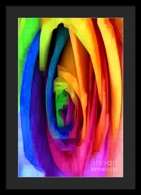 Framed Print - Rainbow Rose