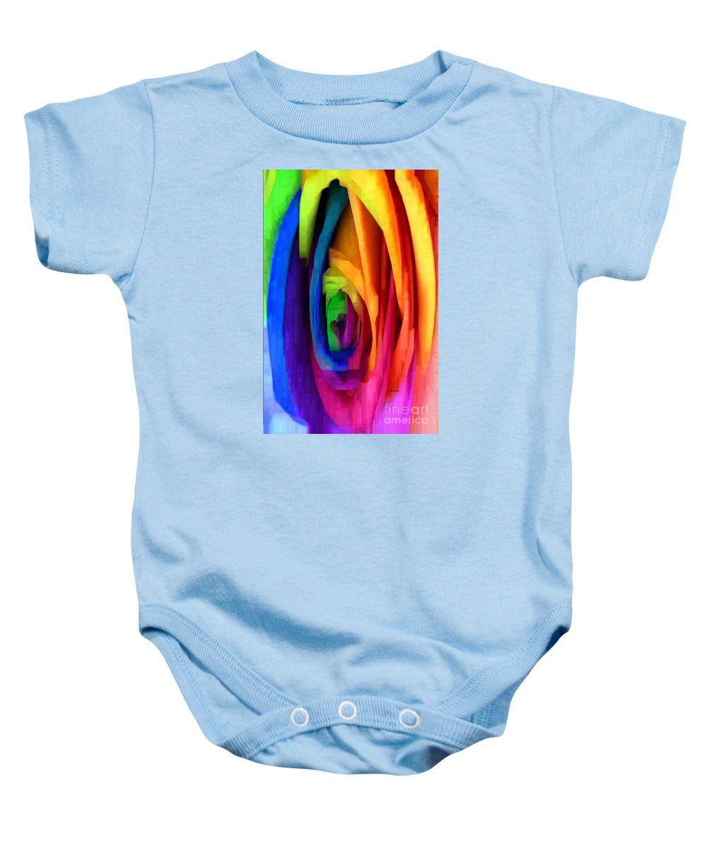 Baby Onesie - Rainbow Rose