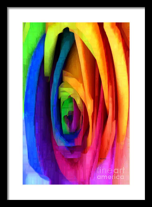 Framed Print - Rainbow Rose