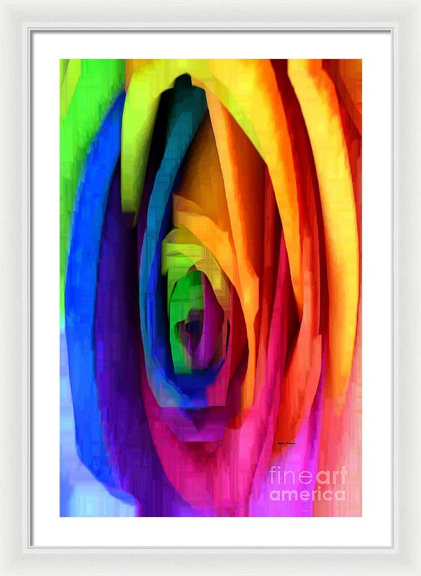 Framed Print - Rainbow Rose