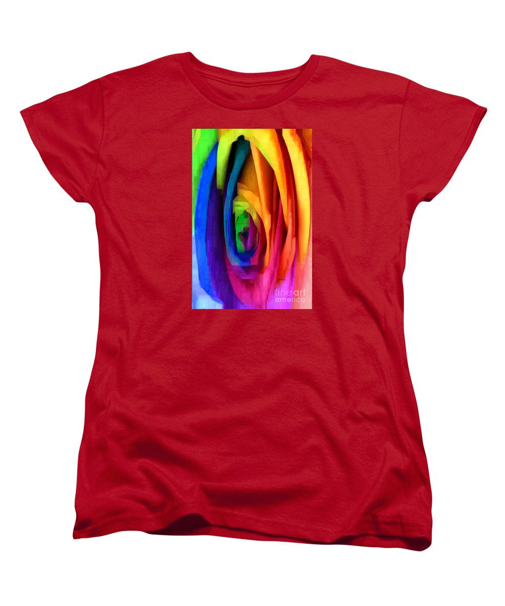 Women's T-Shirt (Standard Cut) - Rainbow Rose