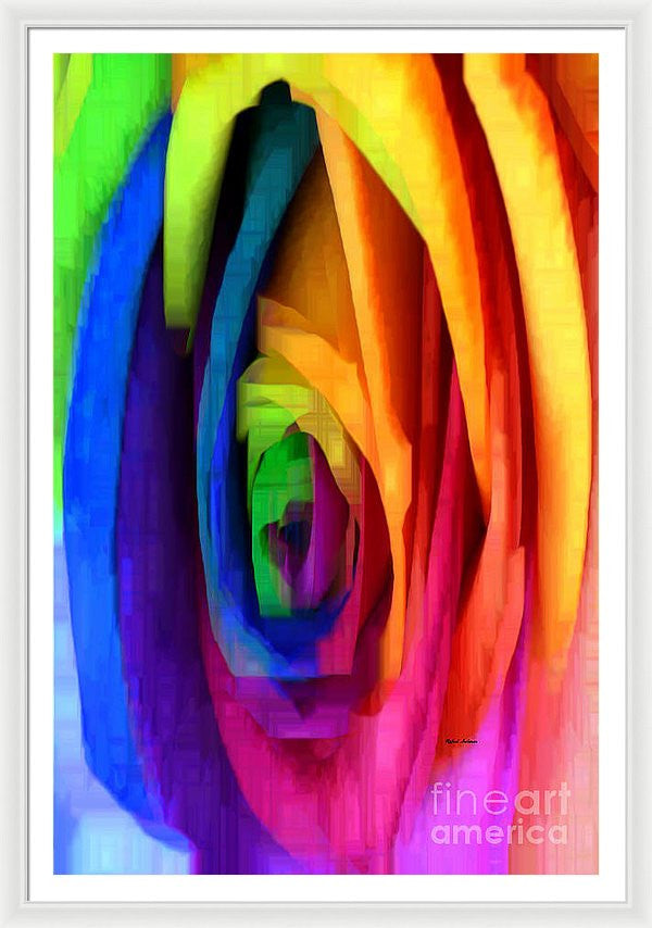 Framed Print - Rainbow Rose