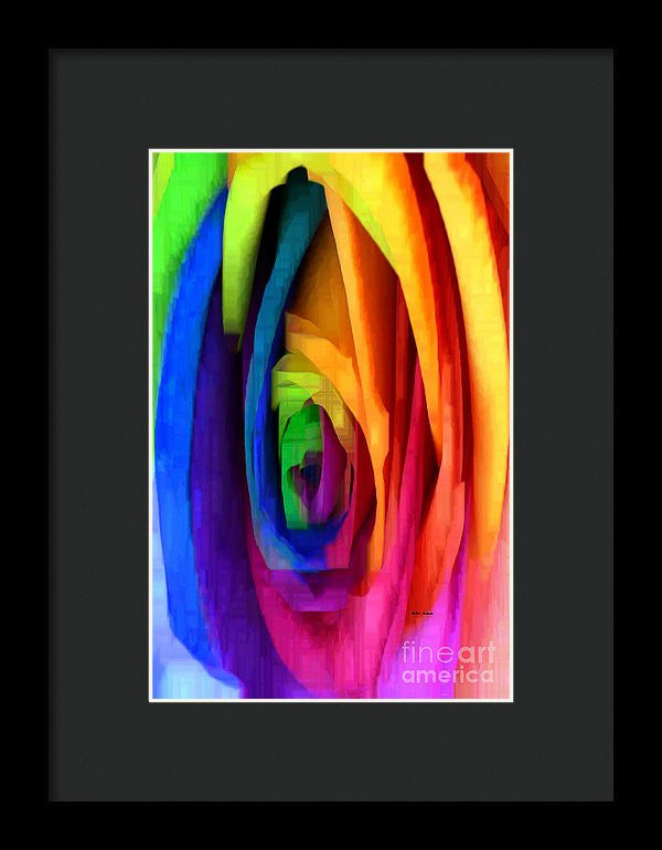 Framed Print - Rainbow Rose