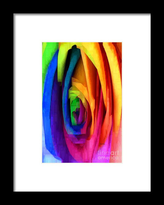 Framed Print - Rainbow Rose