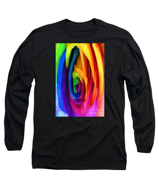 Long Sleeve T-Shirt - Rainbow Rose