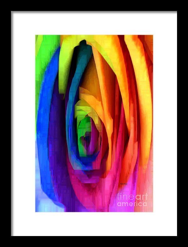 Framed Print - Rainbow Rose